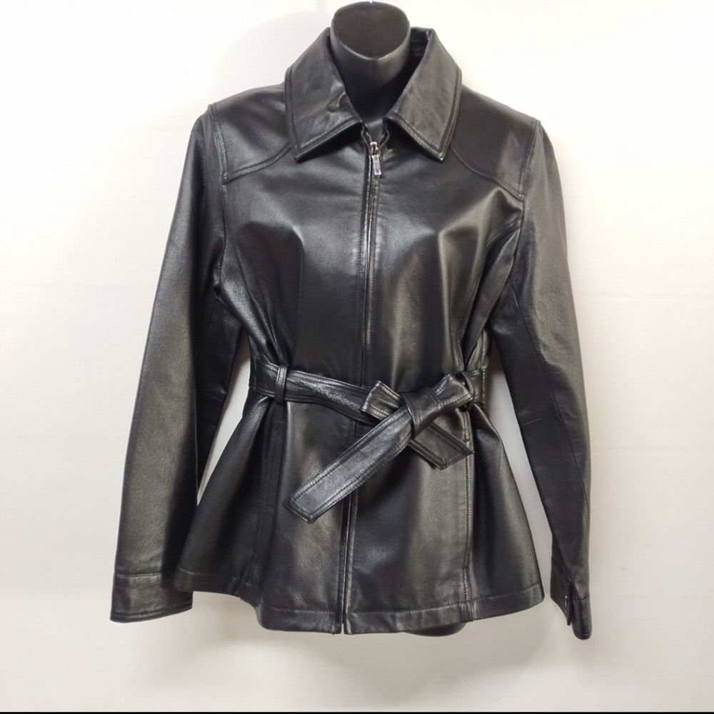 East 5th Women's Black Genuine Leather Jacket Size M
